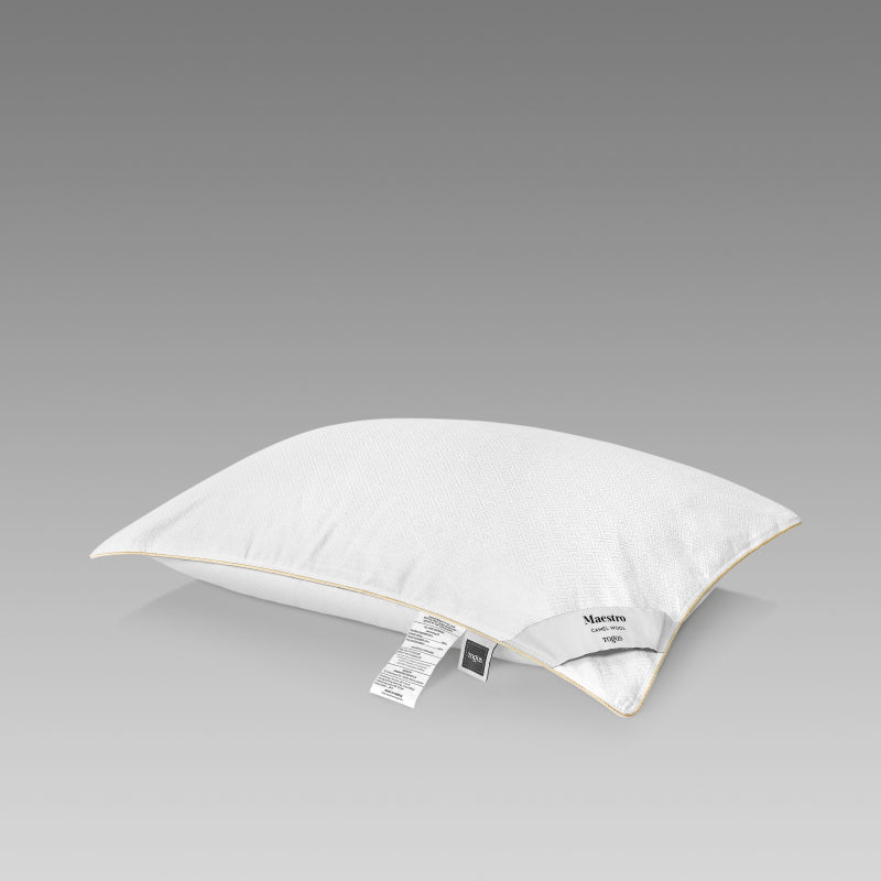 Camel Wool Bed Pillow MAESTRO — Luxury Fill, Medium Support