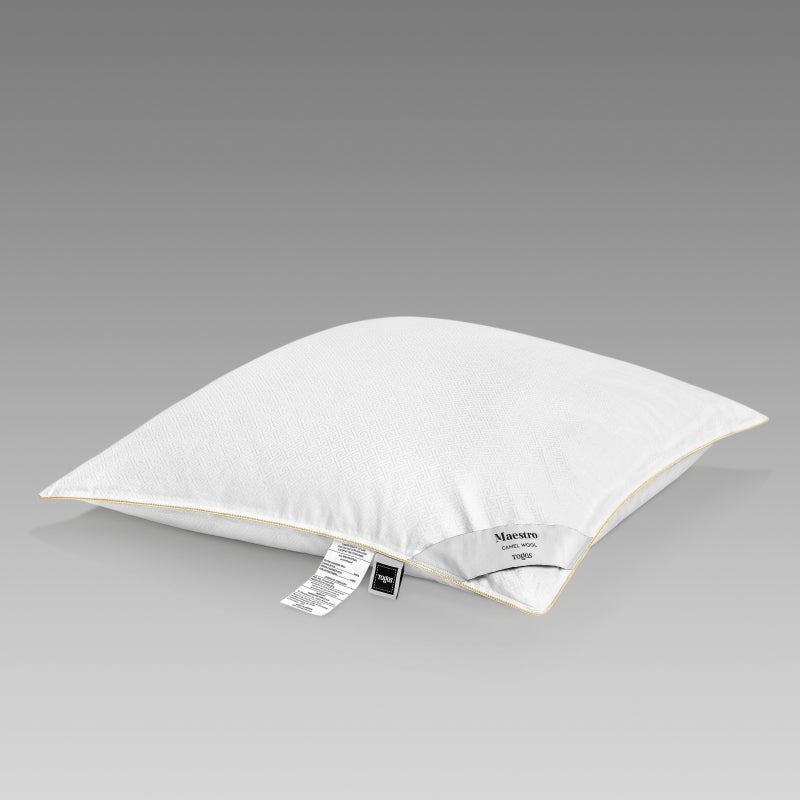 Camel Wool Bed Pillow MAESTRO — Luxury Fill, Medium Support