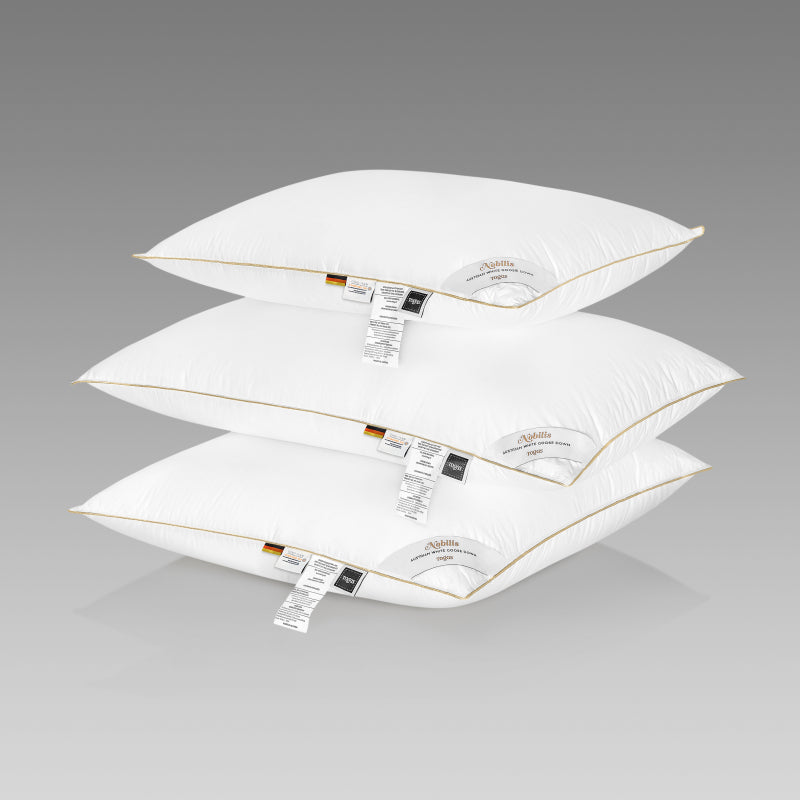 Austrian Goose Down Pillow NOBILIS — Firm Support and High Loft