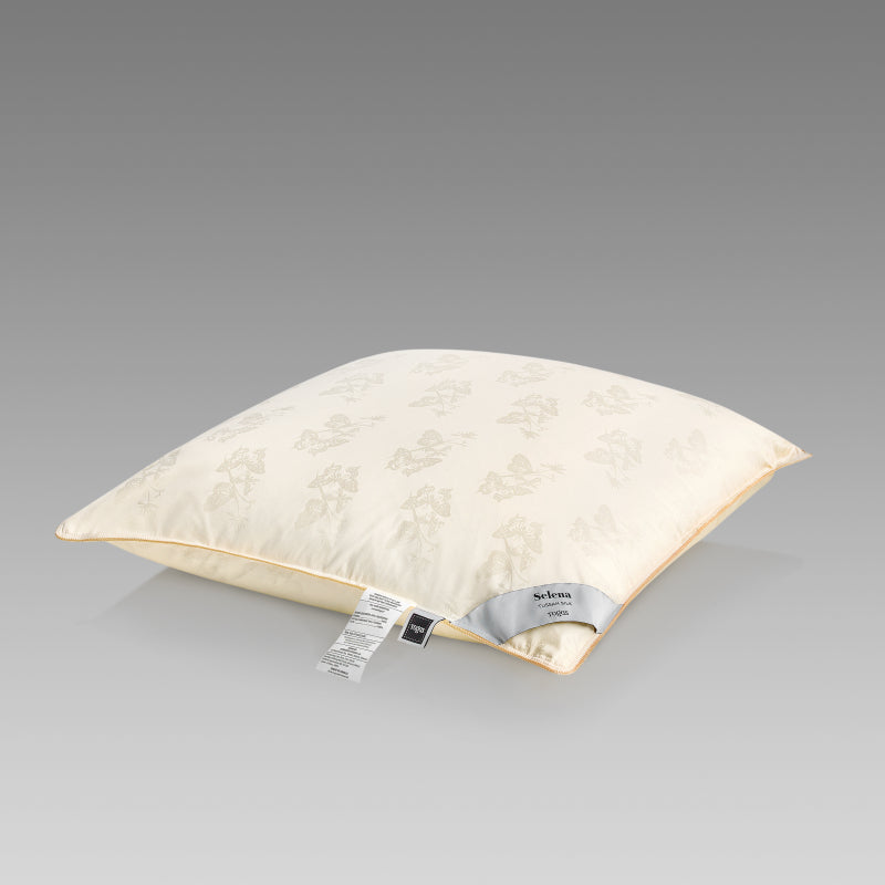 Natural Silk Bed Pillow SELENA — Medium Support