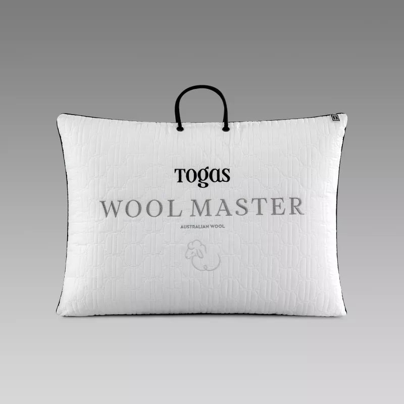 Camel Wool Bed Pillow WOOLMASTER — Luxury Fill, Firm Support