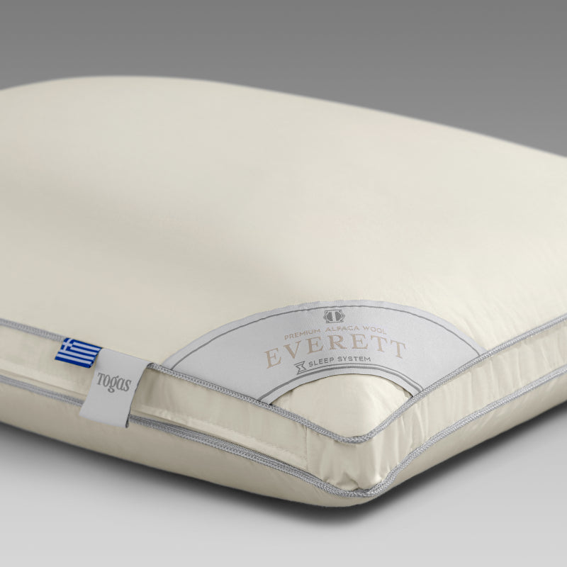 Alpaca Wool Pillow EVERETT — Balanced Medium Support