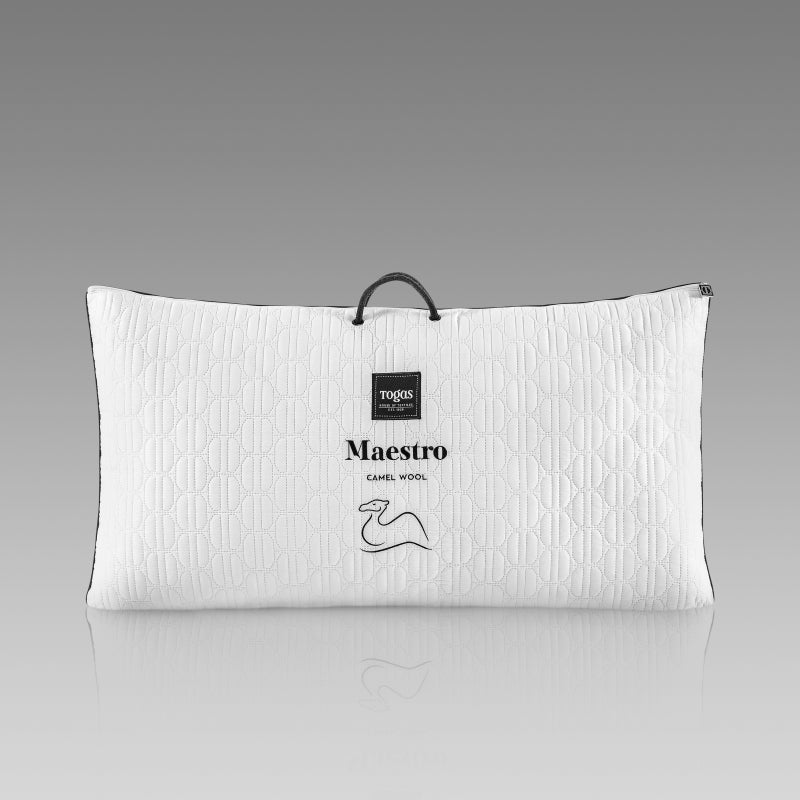 Camel Wool Bed Pillow MAESTRO — Luxury Fill, Medium Support