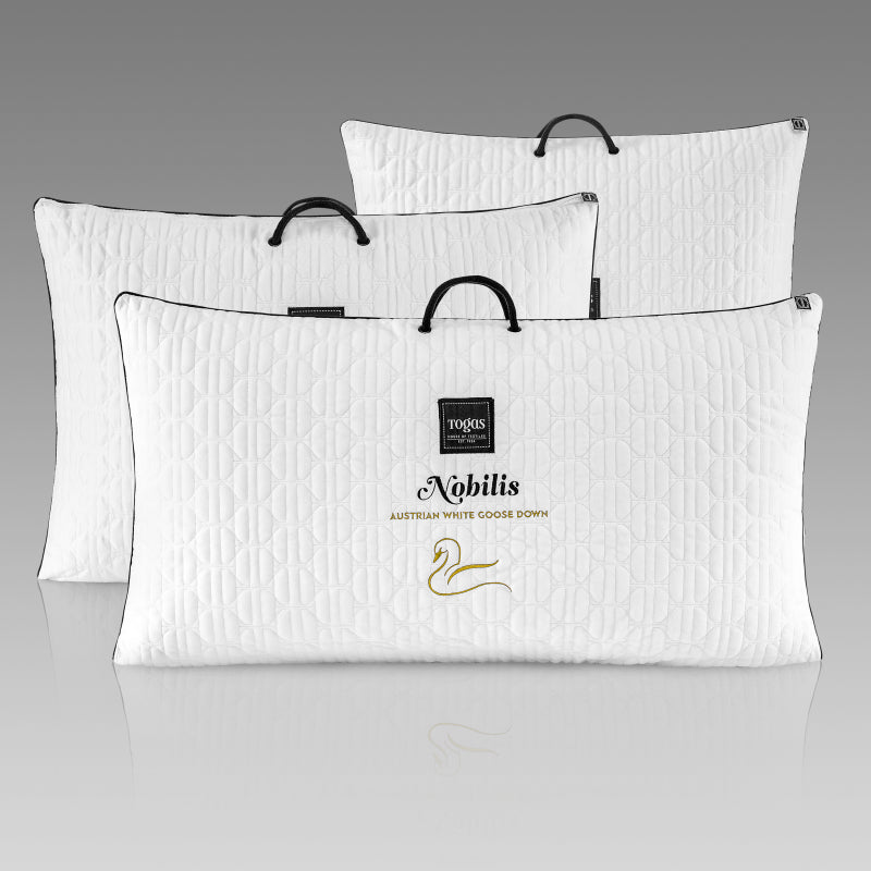 Austrian Goose Down Pillow NOBILIS — Firm Support and High Loft