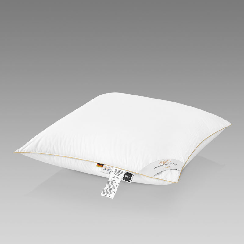 Austrian Goose Down Pillow NOBILIS — Firm Support and High Loft