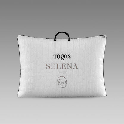 Natural Silk Bed Pillow SELENA — Medium Support