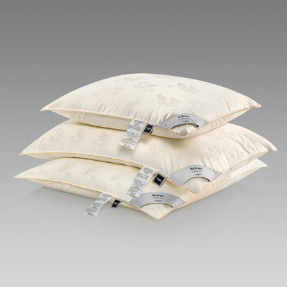 Natural Silk Bed Pillow SELENA — Medium Support
