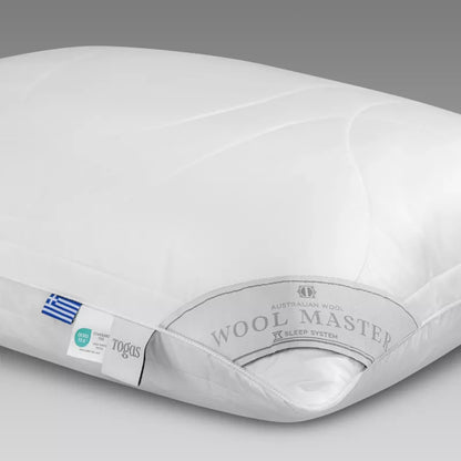 Camel Wool Bed Pillow WOOLMASTER — Luxury Fill, Firm Support