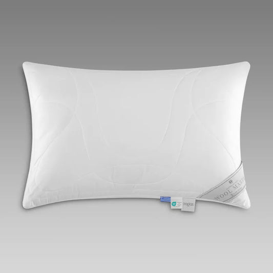 Camel Wool Bed Pillow WOOLMASTER — Luxury Fill, Firm Support