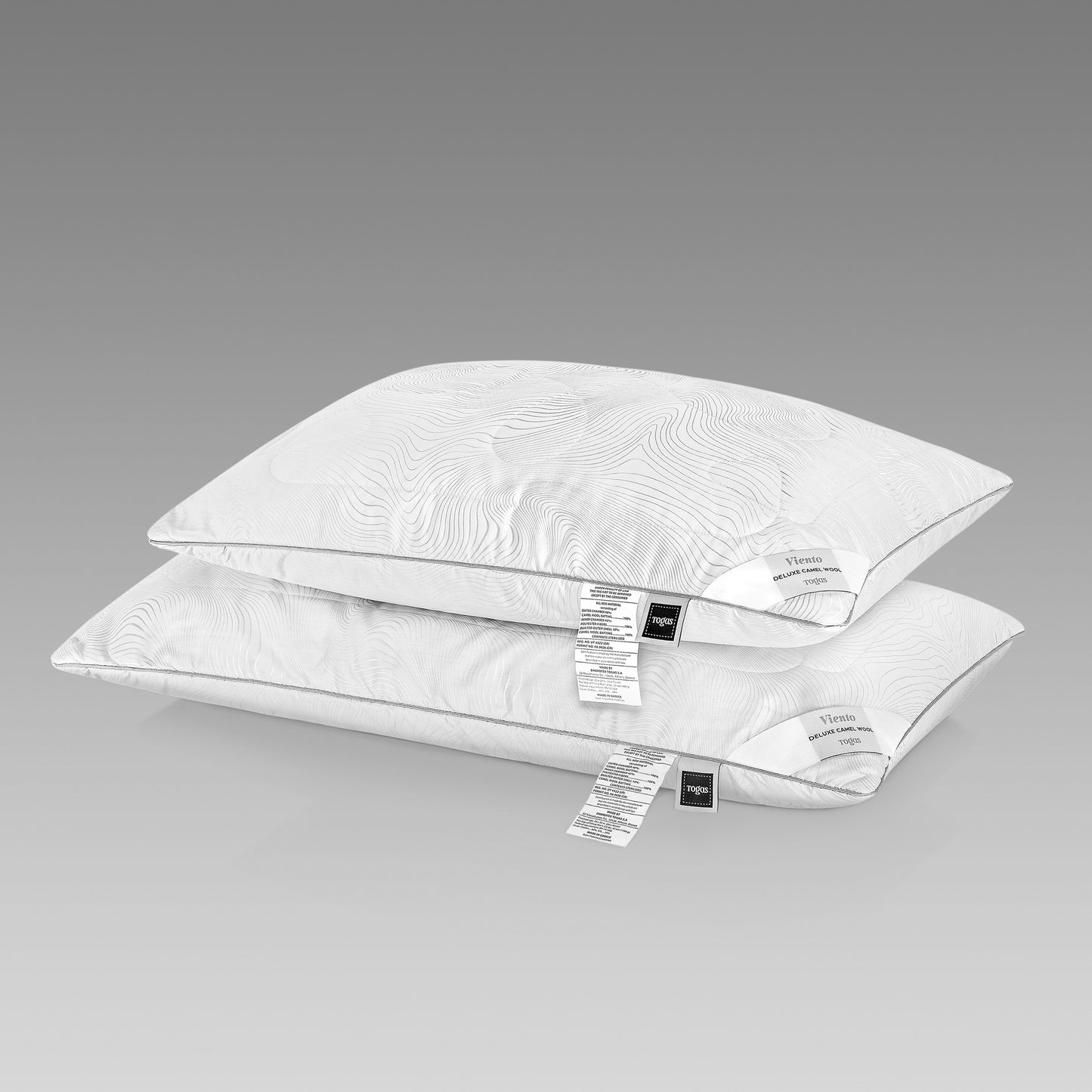 Camel Wool Bed Pillow – Luxury Fill, Firm Support